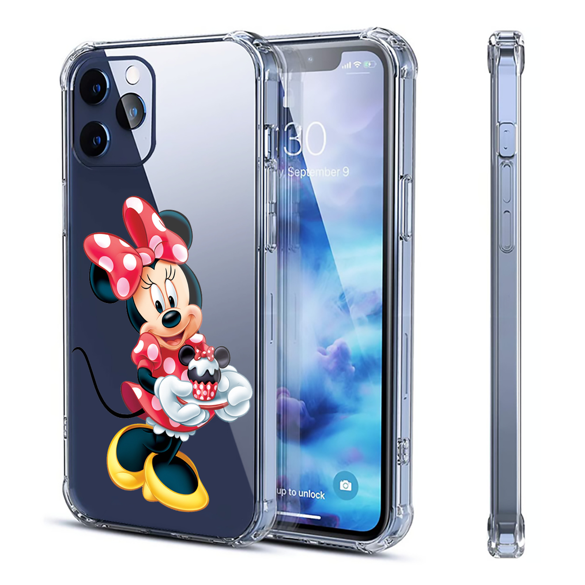 （画像用） ミッキーマウス Mickey Mouse 【iPhone 12シリーズ対応】透明スマホケース（クリアソフトケース）